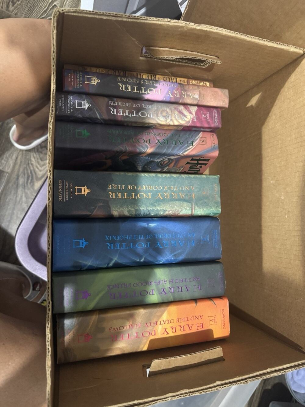 Harry Potter First Edition 1st Print US 7 Book Set +1 HC DJ JK Rowling 2nd State